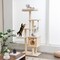 67 Inch Modern Cat Tree Tower with Top Perch and Sisal Rope Scratching Posts-Natural